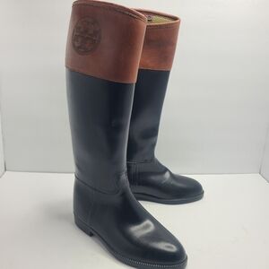Tory Burch | Shoes | Tory Burch Leather Rubber Riding Rain  display picture 1